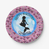 マーメイドシーパープルピンクはかりで測紙プレート ペーパープレート (正面)