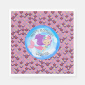 マーメイドシーパープルピンクはかりで測 スタンダードランチョンナプキン (正面)