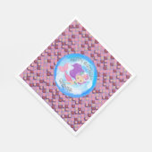 マーメイドシーパープルピンクはかりで測 スタンダードランチョンナプキン (角)