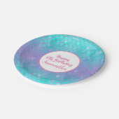 マーメイドシーブルーパープルはかりで測 ペーパープレート (アングル)