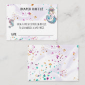 *~*マーメイドシーホースベビーガールおむつラッフル エンクロージャーカード (正面/裏面)