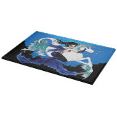 マーメイドシーホース妖精ブルー カッティングボード (角)