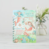 マーメイドスイミングプールパーティの招待状 (スタンド正面)