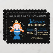 マーメイドスイムプールブルーシーライフ誕生日パーティー 招待状 (正面/裏面)