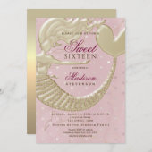 マーメイドスウィート16誕生日 招待状 (正面/裏面)