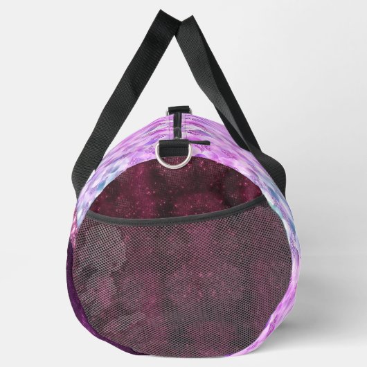 マーメイドスキンピンクシルバーフェイクグリッターモノグラム ダッフルバッグ (右)