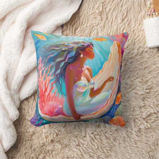マーメイドスクエア枕 クッション (ブランケット)