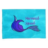 マーメイドスクワッドと紫色のマーメイドテールピローケース 枕カバー (正面右)