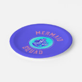 マーメイドスクワッドバースデーパーティーテーマ ペーパープレート (アングル)