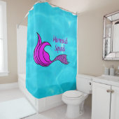 マーメイドスクワッドピンクのマーメイドテールシャワーのカーテン シャワーカーテン (インサイチュ)