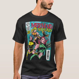 マーメイドスクワッド漫画ブックおもしろい動物 – Tシャツ