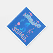 マーメイドスクワッド誕生日パーティー スタンダードランチョンナプキン (角)