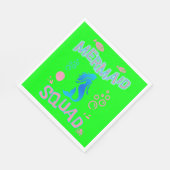 マーメイドスクワッド誕生日パーティー スタンダードランチョンナプキン (角)