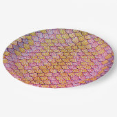 マーメイドスケールパターン ペーパープレート (アングル)