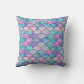 マーメイドスケール日本のの水彩パターン クッション (裏面)