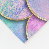 マーメイドスケール日本のの水彩パターン フリースブランケット (角)