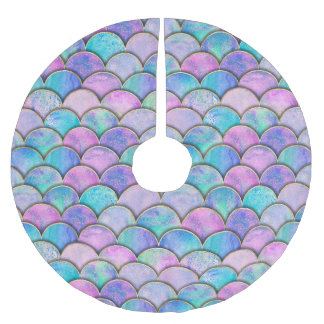 マーメイドスケール日本のの水彩パターン ブラッシュドポリエステルツリースカート