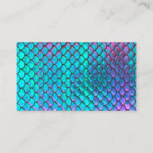 マーメイドスケール背景サンキューカード 名刺 (裏面)