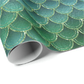 マーメイドスケール金ゴールドグリッター ラッピングペーパー (ロールコーナー)