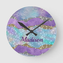 マーメイドスタイリッシュキラキラ紫ターコイズモノグラム