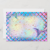 マーメイドスタイル誕生日招待状 招待状 (裏面)