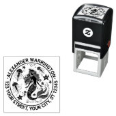 マーメイドスターフィッシュクラゲ名差出人住所 セルフインキングスタンプ (インサイチュ)