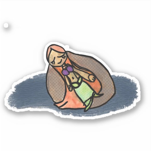 マーメイドステッカー シール (正面)
