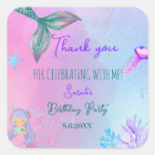 マーメイドステッカー スクエアシール (正面)