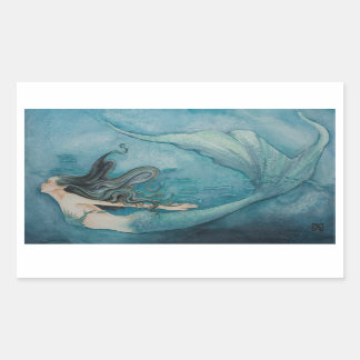 マーメイドステッカー 長方形シール