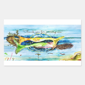 マーメイドステッカー 長方形シール