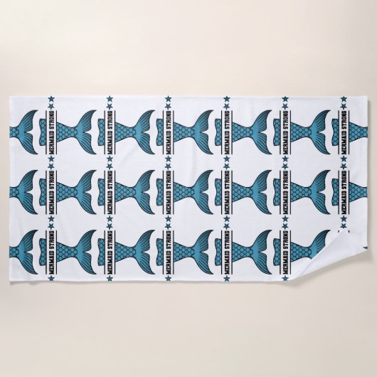 マーメイドストロングビーチタオル ビーチタオル (正面)