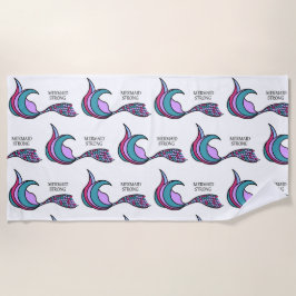マーメイドストロングマーメイドテールビーチタオル ビーチタオル