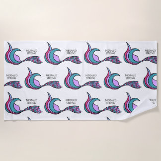 マーメイドストロングマーメイドテールビーチタオル ビーチタオル
