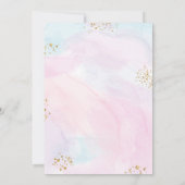 マーメイドスパークルズ金ゴールド誕生日 招待状 (裏面)