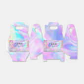 マーメイドスプラッシュプールパーティーガール誕生日 フェイバーボックス (折り畳みなし)