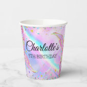マーメイドスプラッシュプールパーティーガール誕生日 紙コップ (左)