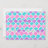 マーメイドスプラッシュプールパーティーガール誕生日Inv 招待状 (裏面)