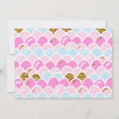 マーメイドスプラッシュプールパーティーガール誕生日Inv 招待状 (裏面)