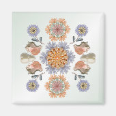 マーメイドズガーデンシェルアートデザイン マグネット (正面)