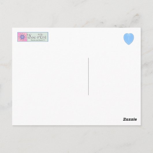 マーメイドズガーデンシェルユニークアートデザイン ポストカード (裏面)