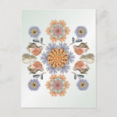 マーメイドズガーデンシェルユニークアートデザイン ポストカード (正面)