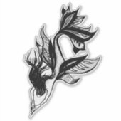 マーメイドタトゥースタイルスティップシェードインクスケッチ シール (正面)