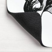 マーメイドタトゥースタイルスティップシェードインクスケッチ マウスパッド (コーナー)