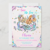 マーメイドツーザシー2nd誕生日パーティー 招待状 (正面)