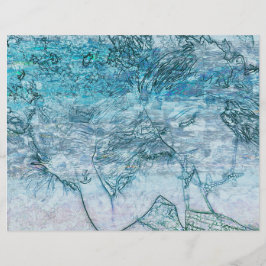 マーメイドティール(緑がかった色)グリーン航海の海波デコページ