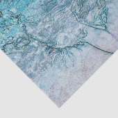 マーメイドティール（緑がかった色）グリーン航海の海波デコページ 薄葉紙 (詳細)