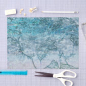 マーメイドティール（緑がかった色）グリーン航海の海波デコページ 薄葉紙 (クラフト)