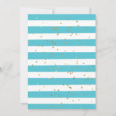 マーメイドテーマザシーベビーガールの下に3rd誕生日 招待状 (裏面)