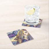マーメイドテーマパーティカスタムー紙プレート スクエアペーパーコースター (インサイチュ)