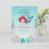 マーメイドテーマベビーシャワー招待状 招待状 (スタンド正面)